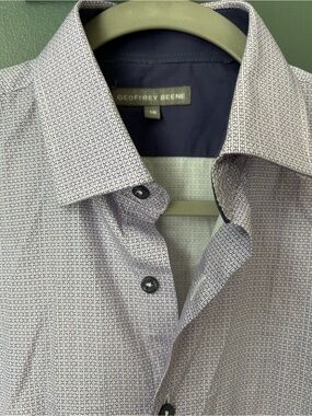 Geoffrey Beene Boys Light Purple Micro-Pattern Dress Shirt